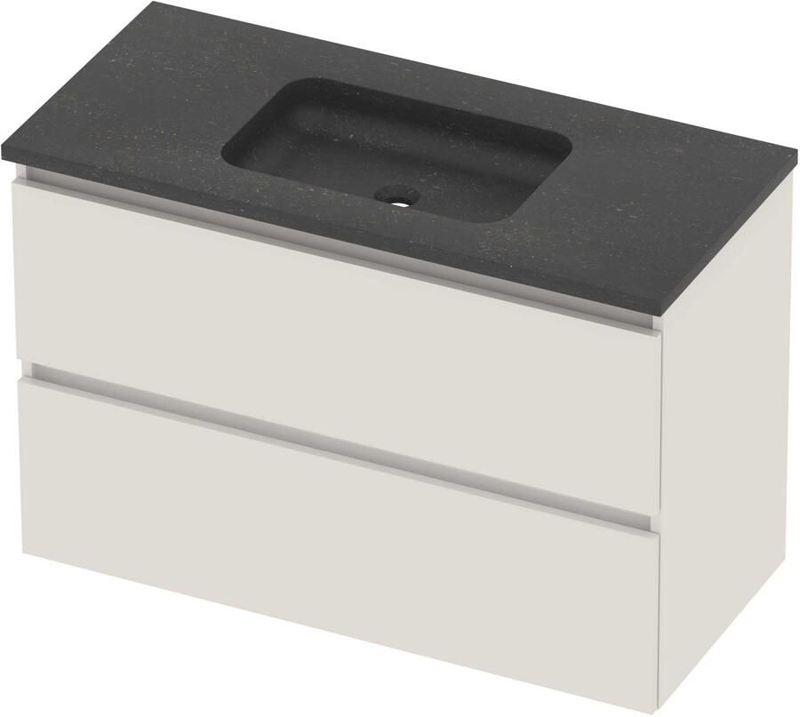 Basic-Line Rocky 46 Badmeubelset Hardsteen 100x46x62 cm Ice White Blue Stone