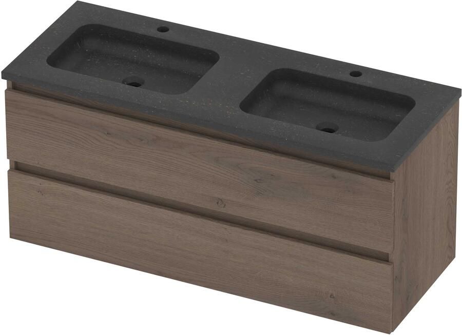 Basic-Line Rocky 46 Badmeubelset Hardsteen 120x46x54 cm R46BSEDO120D2 Dusk Oak Blue Stone