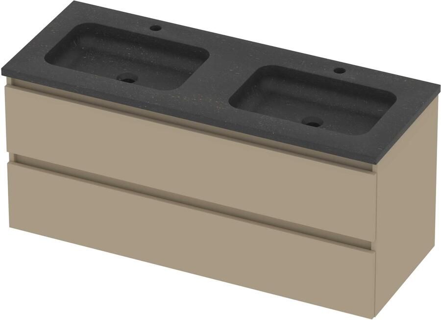 Basic-Line Rocky 46 Badmeubelset Hardsteen 120x46x54 cm R46BSEMB120D2 Mat Beige Blue Stone
