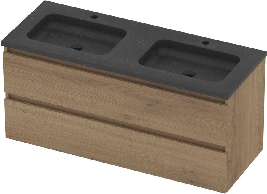 Basic-Line Rocky 46 Badmeubelset Hardsteen 120x46x54 cm R46BSEPO120D2 Pure Oak Blue Stone