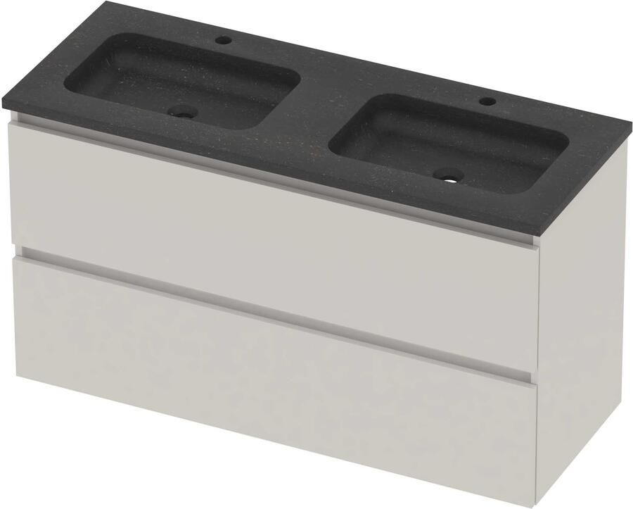 Basic-Line Rocky 46 Badmeubelset Hardsteen 120x46x62 cm R46BSCHW120D2 Ice White Blue Stone