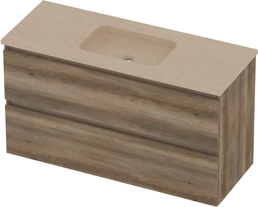 Basic-Line Rocky 46 Badmeubelset Hardsteen 120x46x62 cm R46SSCSO1200 Scotch Oak Sand Stone