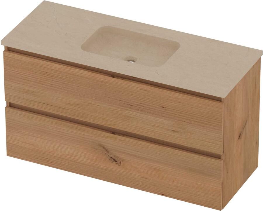 Basic-Line Rocky 46 Badmeubelset Hardsteen 120x46x62 cm R46SSCWO1200 Whisky Oak Sand Stone
