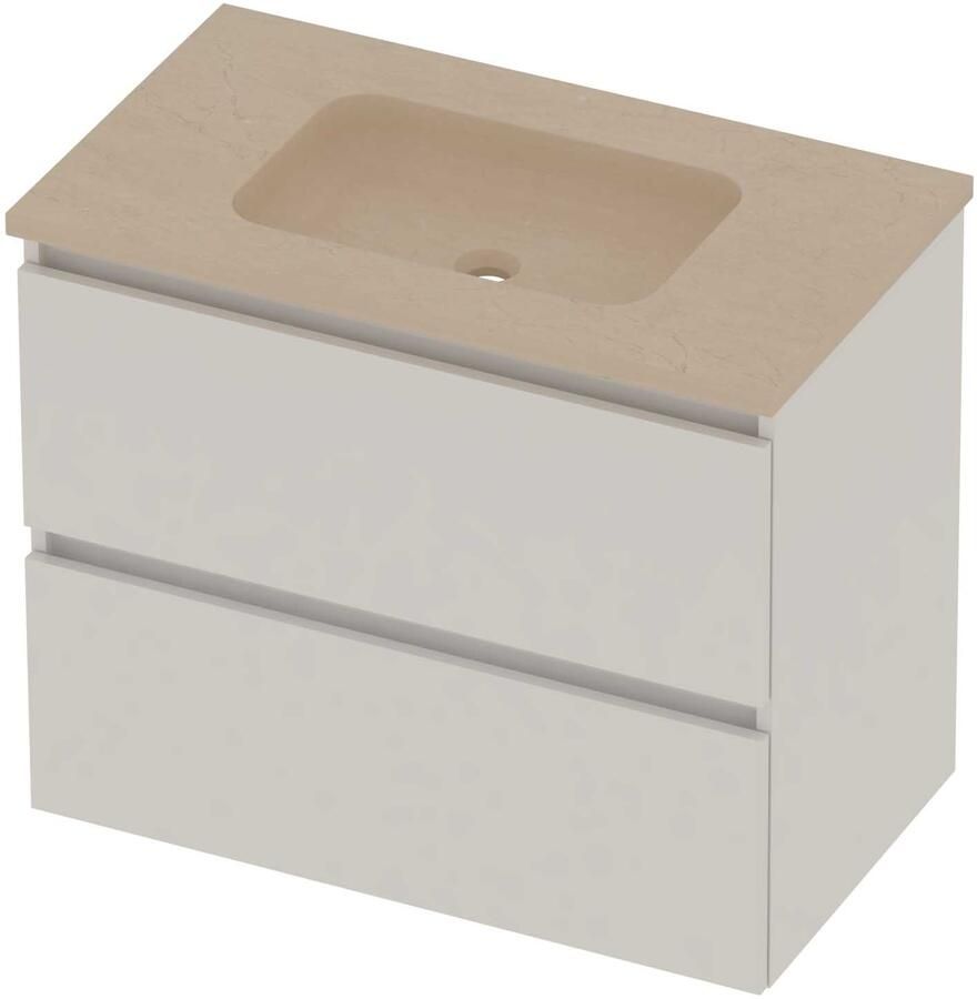 Basic-Line Rocky 46 Badmeubelset Hardsteen 80x46x62 cm Ice White Sand Stone