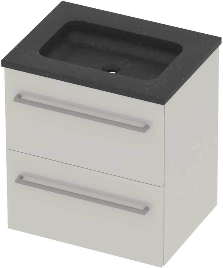 Basic-Line Rocky 46 Badmeubelset Hardsteen Midden 60x46x62 cm Ice White Blue Stone - Foto 1