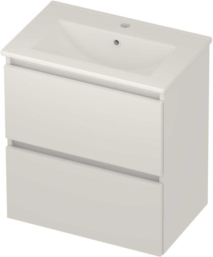 Basic-Line Score 39 Badmeubelset Porselein 1 Kraangat 60x39x62 cm Ice White Glans Wit