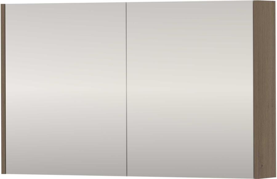Basic-Line SPK Comfort Spiegelkast Dubbelzijdig 100x14x60 cm Dusk Oak