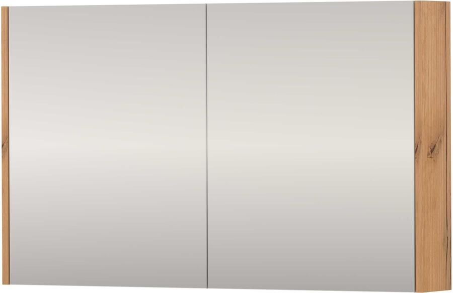 Basic-Line SPK Comfort Spiegelkast Dubbelzijdig 100x14x60 cm Whisky Oak