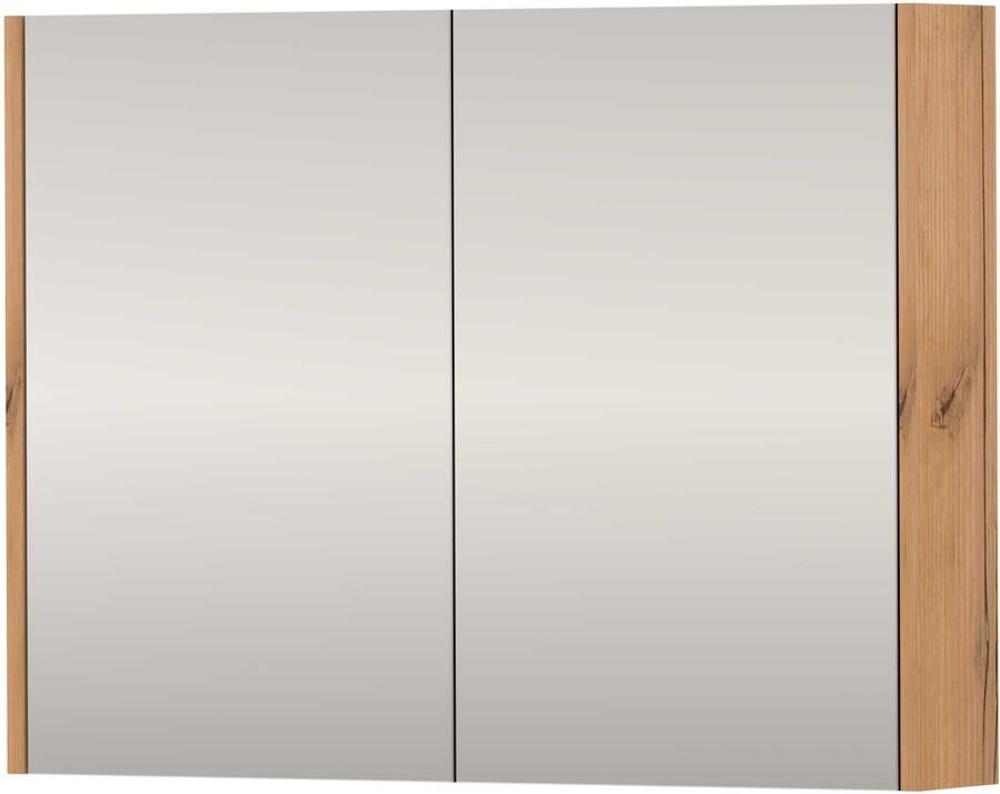 Basic-Line SPK Comfort Spiegelkast Dubbelzijdig 80x14x60 cm Whisky Oak