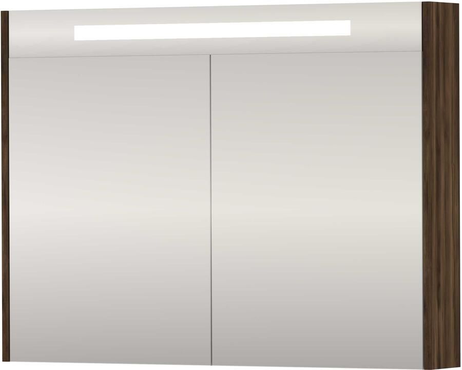 Basic-Line SPK Premium Spiegelkast LED 100x14x74 cm Barista Oak