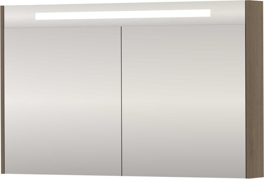 Basic-Line SPK Premium Spiegelkast LED 120x14x74 cm Dusk Oak