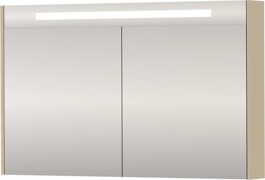 Basic-Line SPK Premium Spiegelkast LED 120x14x74 cm Mat Beige
