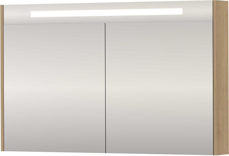 Basic-Line SPK Premium Spiegelkast LED 120x14x74 cm Pure Oak