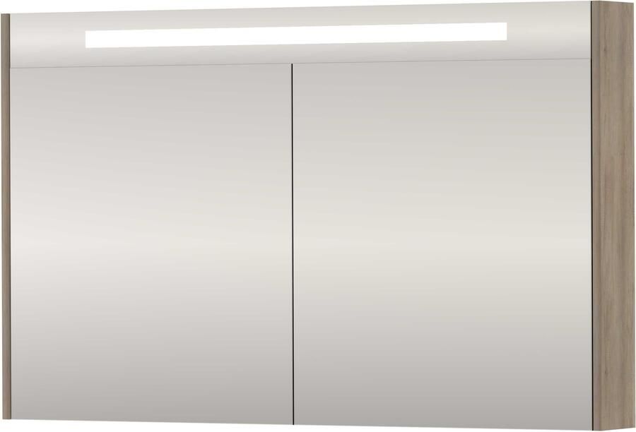 Basic-Line SPK Premium Spiegelkast LED 120x14x74 cm Scotch Oak
