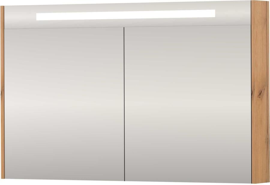 Basic-Line SPK Premium Spiegelkast LED 120x14x74 cm Whisky Oak