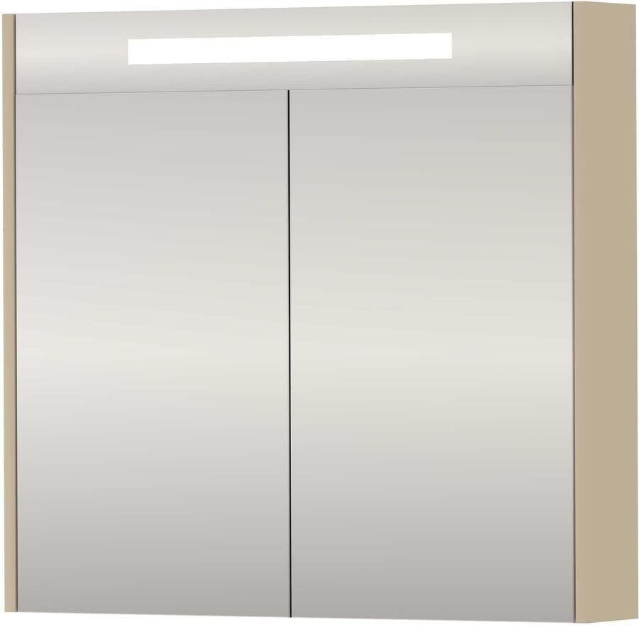 Basic-Line SPK Premium Spiegelkast LED 80x14x74 cm Mat Beige
