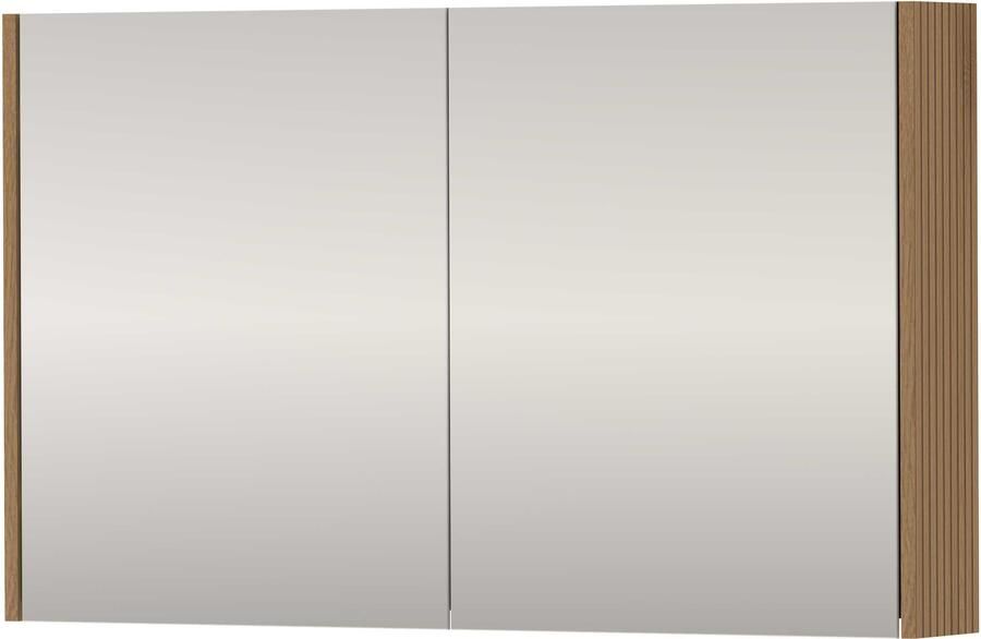 Basic-Line SPK Xcellent Spiegelkast Dubbelzijdig 100x14x60 cm Lamello Oak
