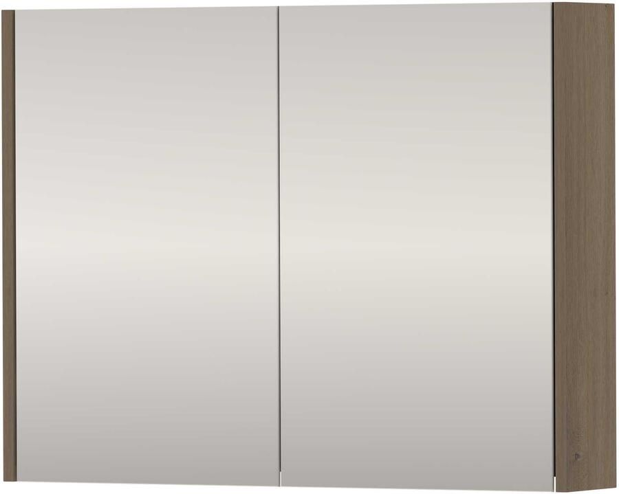 Basic-Line SPK Xcellent Spiegelkast Dubbelzijdig 80x14x60 cm Dusk Oak
