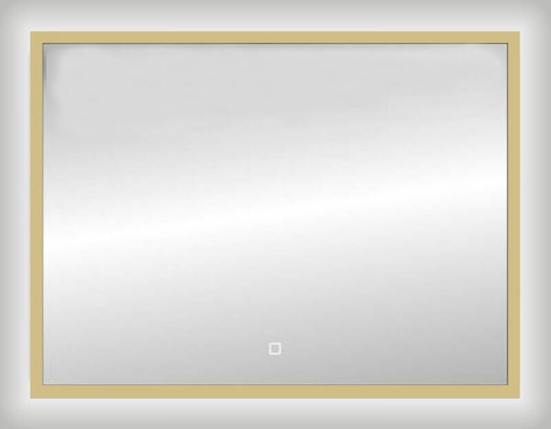 Best Design Nancy Isola spiegel rechthoekig met led verlichting 120x80 cm goud mat