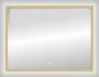Best Design Nancy Isola spiegel rechthoekig met led verlichting 120x80 cm goud mat - Thumbnail 1