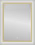 Best Design Nancy Isola spiegel rechthoekig met led verlichting 60x80 cm goud mat verticaal - Thumbnail 1