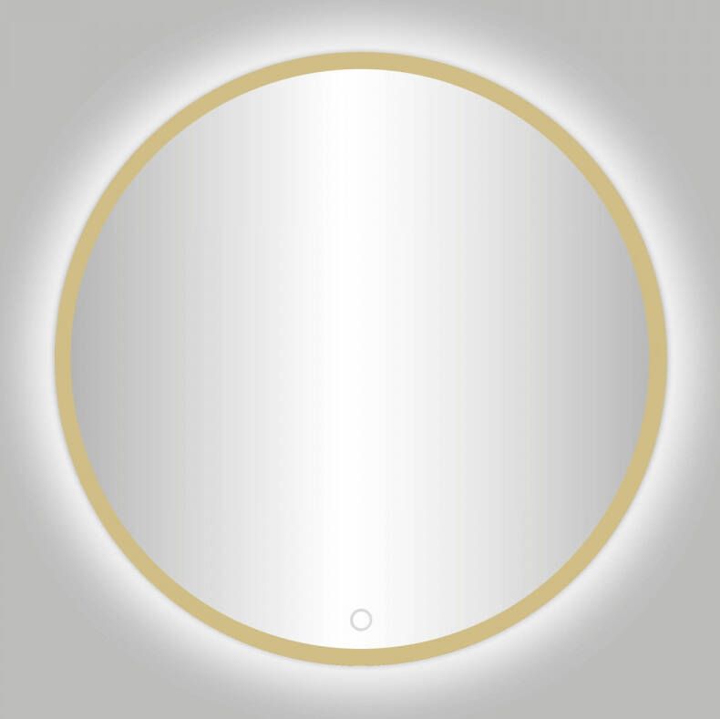 Best Design Badkamerspiegel Venetië Nancy LED Verlichting 140x140 cm Rond Mat Goud