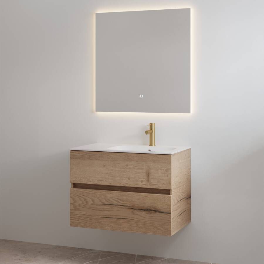 Best Design Badmeubelset met Kraangat Splash 80 cm Halifax Hout