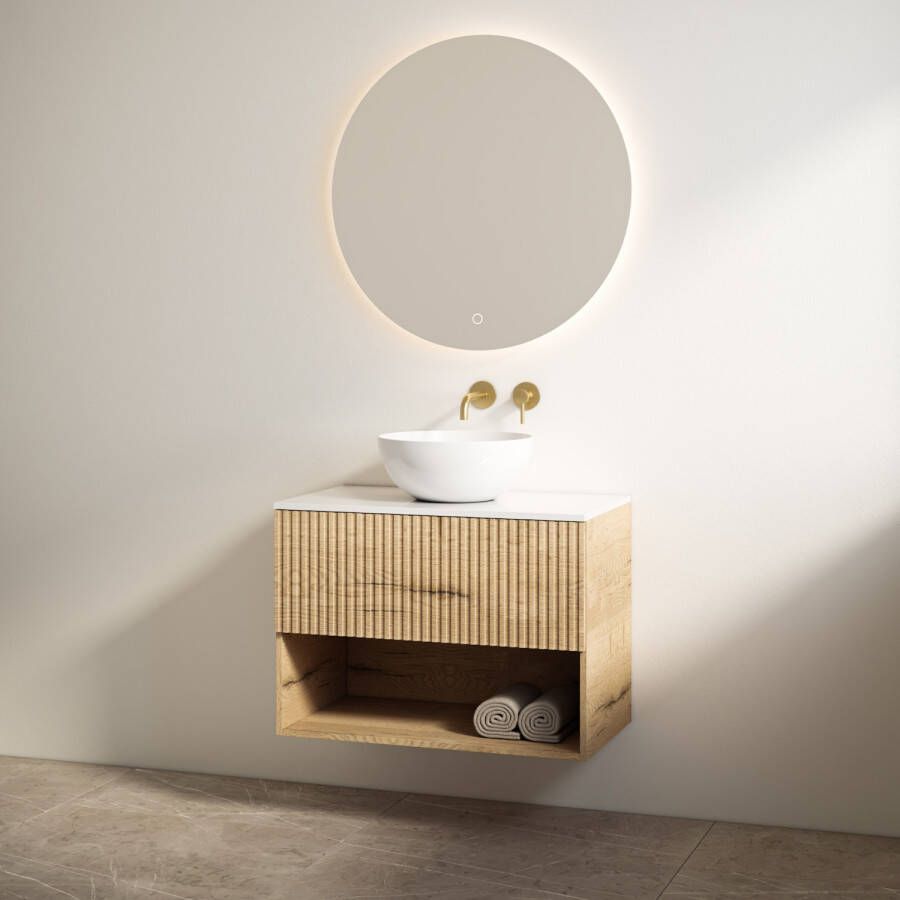 Best Design Badmeubelset Rigatti 100 cm Halifax + Glans Wit Blad