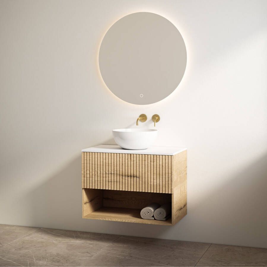 Best Design Badmeubelset Rigatti 100 cm Halifax + Mat Wit Blad