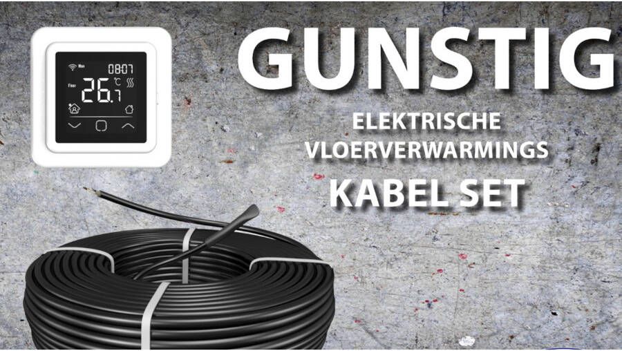 Best design Best-Design "Gunstig" Vloerverwarmings Kabel Set 29 4 Mtr 500 Watt