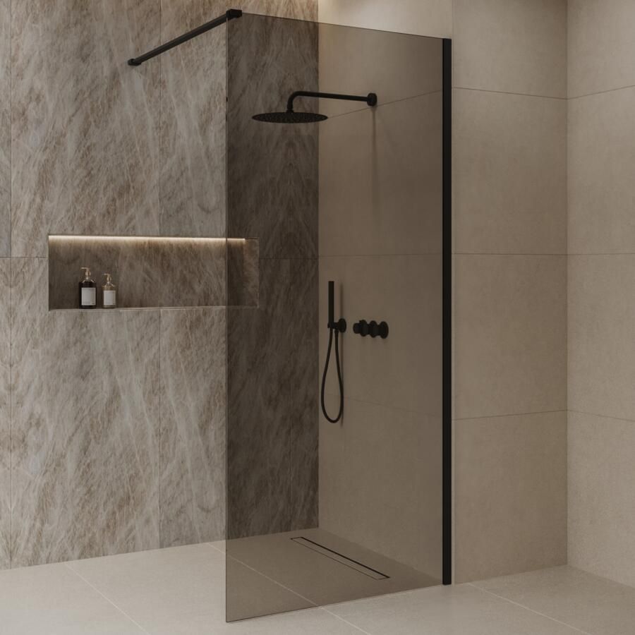 Best Design Inloopdouche Best-Design Dalis 80x200 cm Nero Mocha