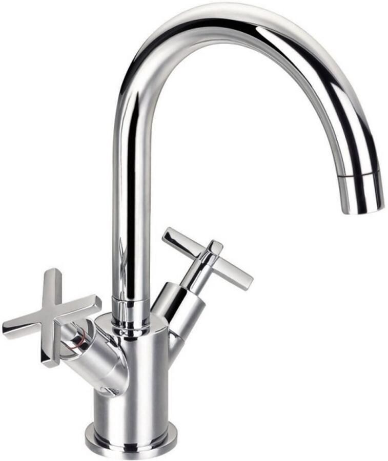 Douche Concurrent Keukenkraan New Jersen Mengkraan Rond Chroom 2 Greeps Draaibaar Uitloop