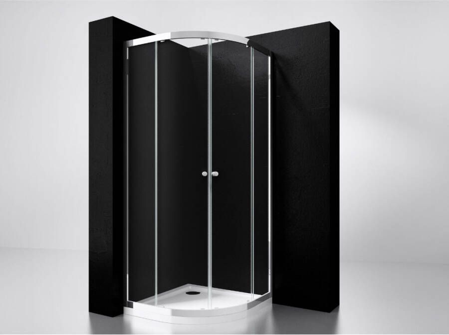 Best design Best-Design "Project" 1 4 Ronde Douchecabine 100x100x190cm Glas 5mm Aluminium Profiel