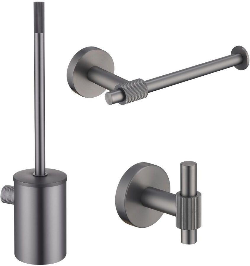 Best Design Toilet Accessoires Set Best-Design Moya Gunmetal