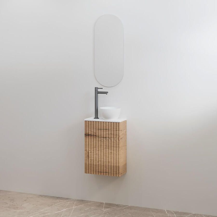 Best Design Toiletmeubelset Best-Design Mali Halifax Onderkast + Mat Wit Meubelblad