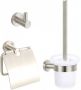 Best Design Ore toiletset met toiletborstelgarnituur closetrolhouder en handdoekhaak RVS 3862750 - Thumbnail 1