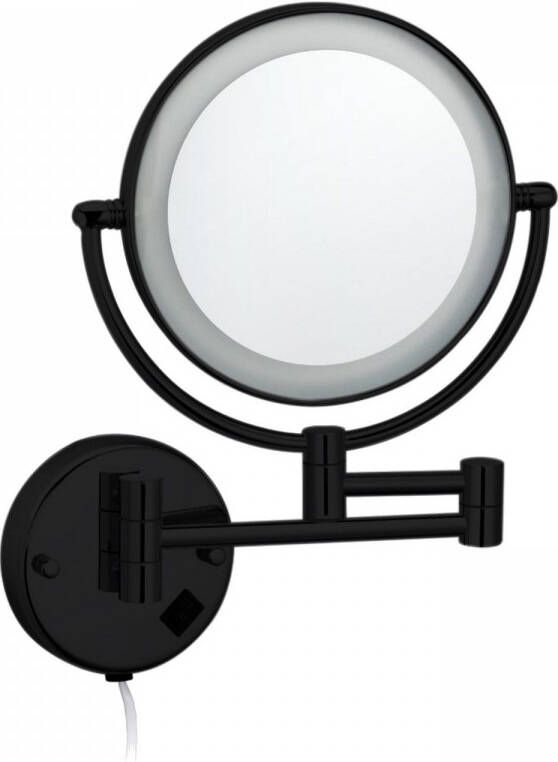 Best Design Black Steiner wand cosmeticaspiegel incl. LED verlichting Nero mat zwart 4006690
