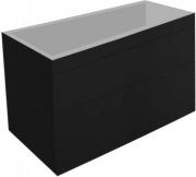 Best Design Onderkast Beauty Greeploos 100 cm Softclose Mat Zwart Incl. Wastafelblad (Keuze uit 4 kleuren) - Thumbnail 1