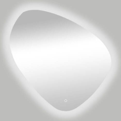 Best Design Spiegel Ballon Asymmetrisch 60x60 cm Met LED Verlichting Rondom en One-Touch Bediening