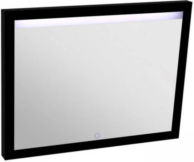 Best Design Spiegel Black Miracle 100x80cm LED Verlichting Mat Zwart