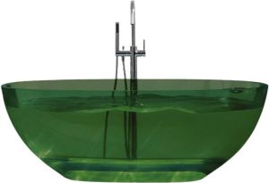 Best Design Vrijstaand Ligbad 170x78x56 cm Resin Transparant Emerald Groen