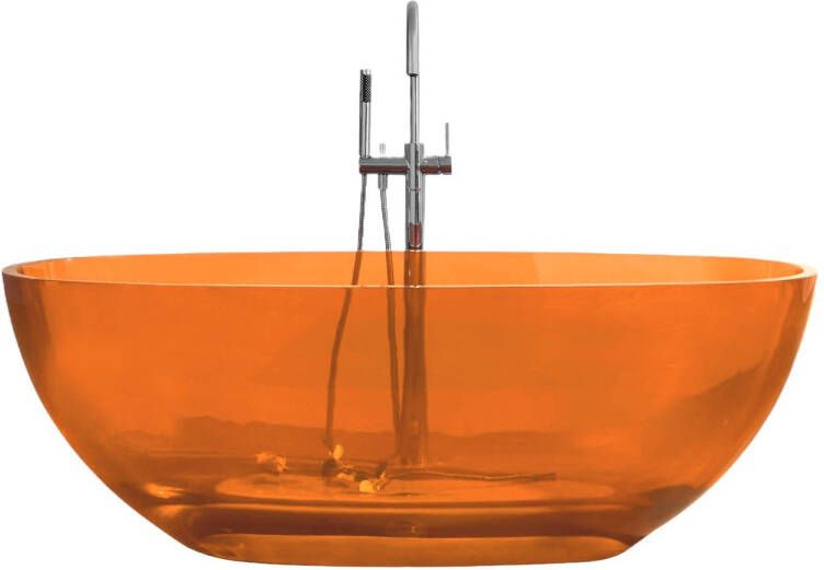 Best Design Vrijstaand Ligbad 170x78x56 cm Resin Transparant Oranje