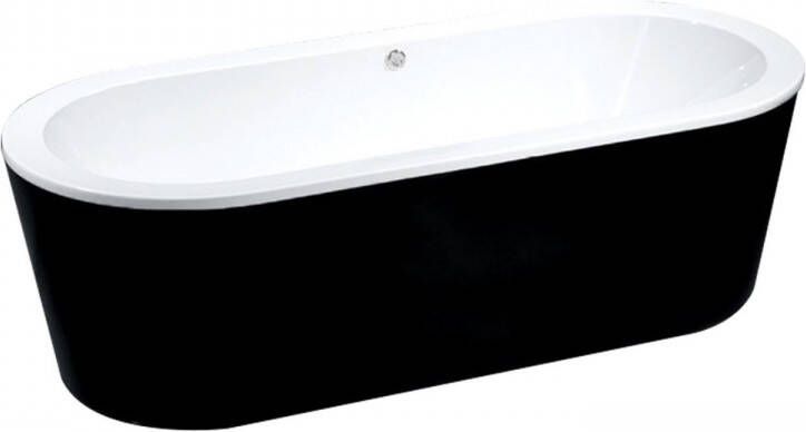 Best Design Vrijstaand ligbad Black and White 178x80x55cm