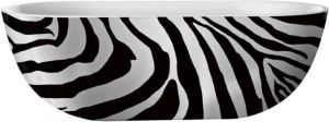 Douche Concurrent Ligbad Vrijstaand Best Design Ovaal 86x180x60cm Hoogwaardig Acryl Color Zebra met Badwaste