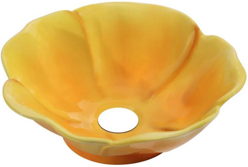 Best Design flower-yellow opbouw-waskom diam: 400 mm geel rood 4016980