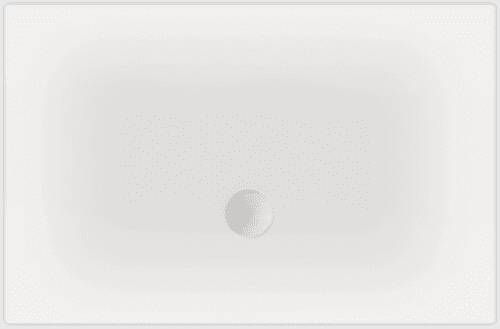 Xenz Douchevloer Flat | 120x100 cm | Incl.Afvoersifon-Chroom | Acryl | Rechthoekig | Wit glans