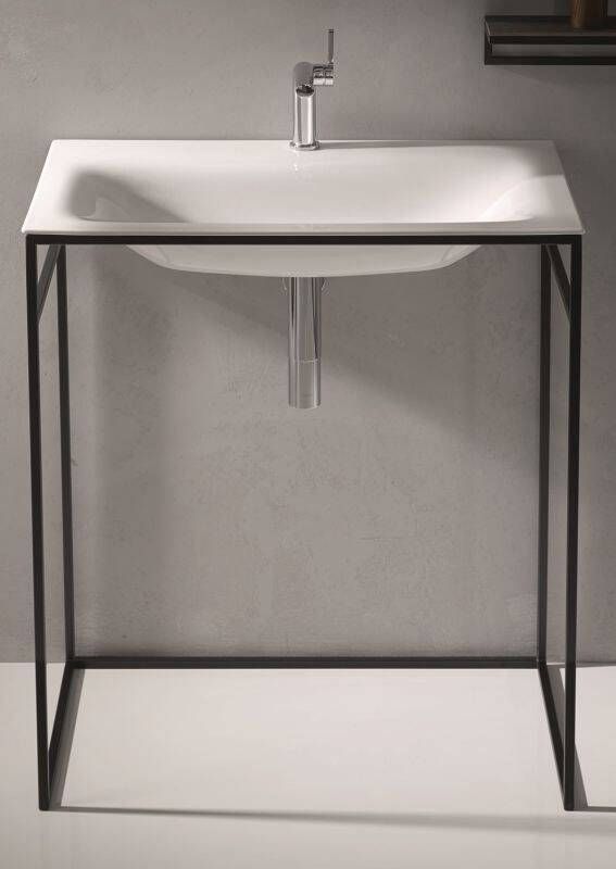 BETTE Lux Shape vrijstaande wastafel zonder kraangat 80x49.5cm wit