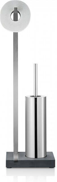 Blomus Toiletrolhouder En Borstel Menoto Design Geborsteld RVS Mat