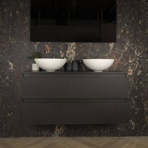 Boss & Wessing ACTIE BWS Badmeubel | Paris | 120cm | met Topplaat | Mat Zwart