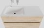 Boss & Wessing Badkamermeubel Solid Surface BWS Oslo 100x46 cm Links Wood Washed Oak (0 kraangaten) - Thumbnail 1